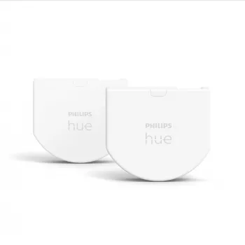 Philips Hue modulo interruttore a parete confezione da 2, senza fili, bianco, IP20, plastica, IP20, III