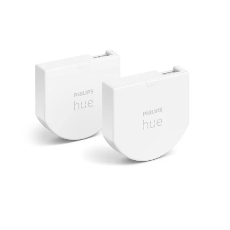 Philips Hue modulo interruttore a parete confezione da 2, senza fili, bianco, IP20, plastica, IP20, III