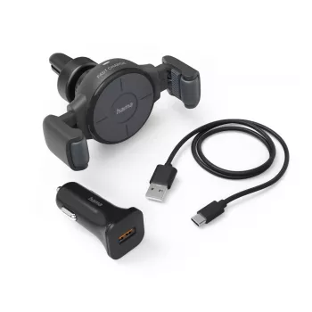 Hama FC10 Flex-Set smartphone antracite accendisigari ricarica wireless ricarica rapida auto