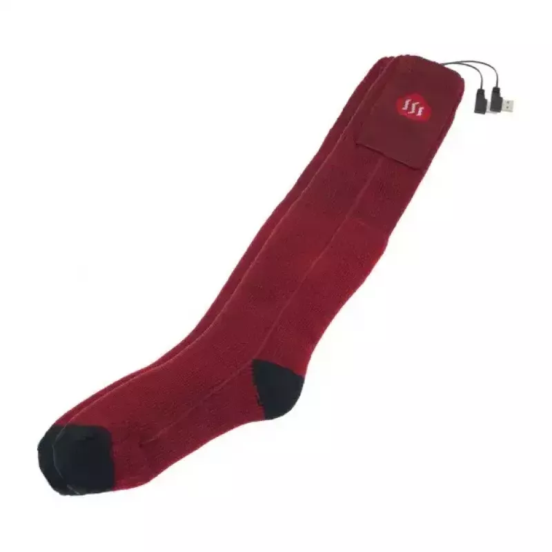 Glovii GQ3M calzini riscaldati con telecomando, unisex, taglia M (35-40), rossi