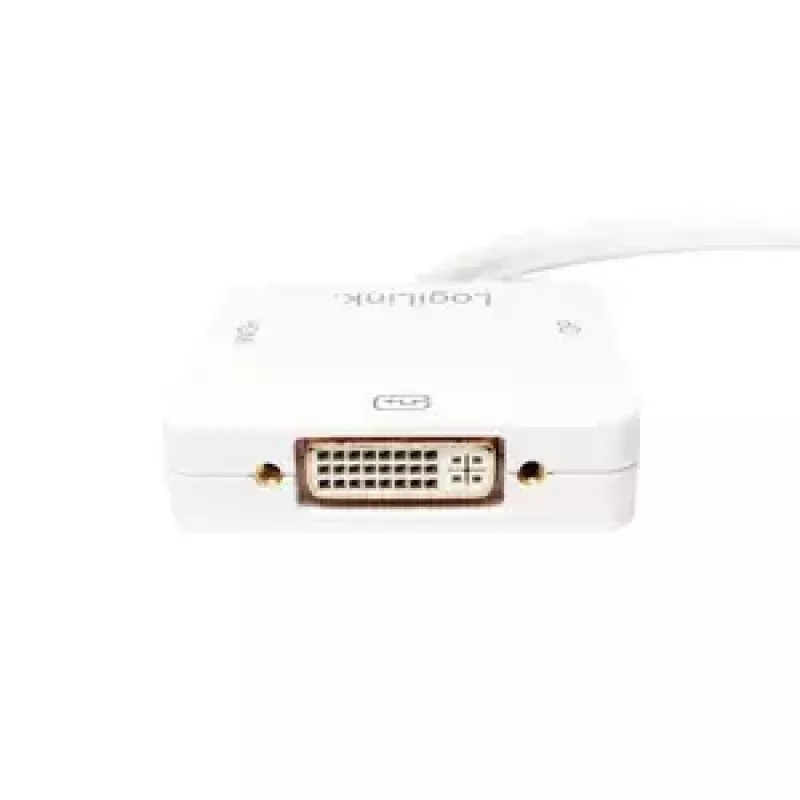 LogiLink CV0045A adattatore da Mini DisplayPort a HDMI/DVI/DisplayPort, 4K, 0,15 m, bianco