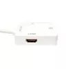 LogiLink CV0045A adattatore da Mini DisplayPort a HDMI/DVI/DisplayPort, 4K, 0,15 m, bianco