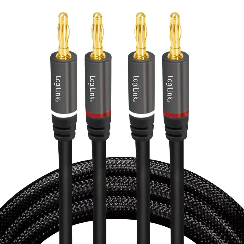 Cavo audio LogiLink CA1211 5 m 2x banana nero