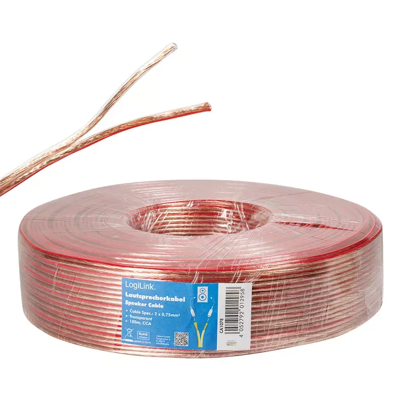 Cavo audio LogiLink CA1078 100 m trasparente