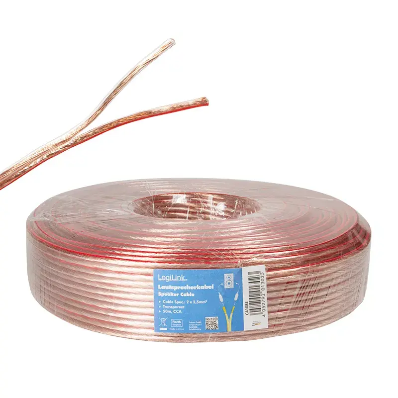 Cavo audio LogiLink CA1085 50 m trasparente
