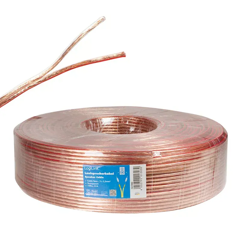 Cavo audio LogiLink CA1086 100 m trasparente