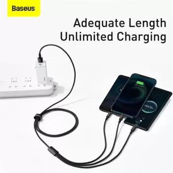 Cavo USB 3-in-1 Baseus Tungsten Gold CAMLTWJ-01