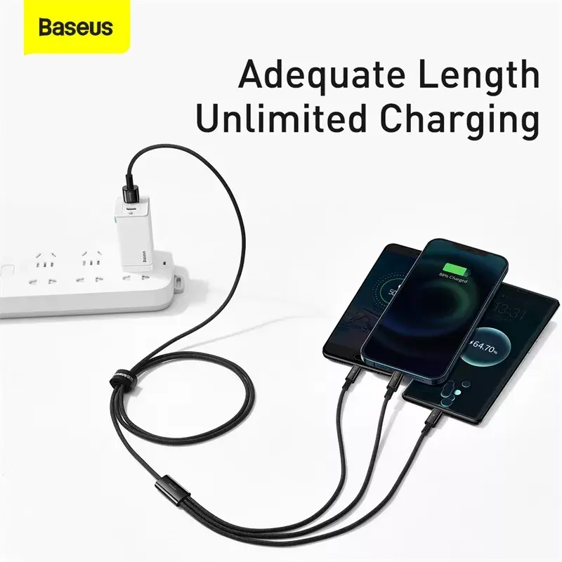 Cavo USB 3-in-1 Baseus Tungsten Gold CAMLTWJ-01