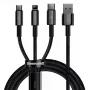 Cavo USB 3-in-1 Baseus Tungsten Gold CAMLTWJ-01