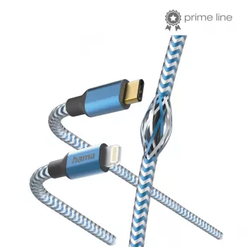 Cavo Hama Reflective 1,5 m blu Lightning a USB-C 3 A