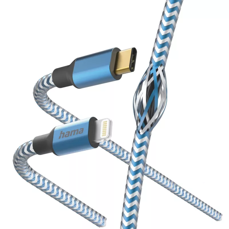 Cavo Hama Reflective 1,5 m blu Lightning a USB-C 3 A