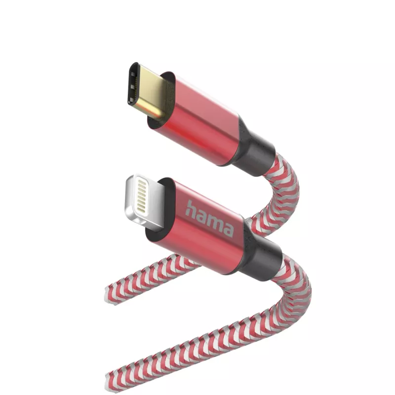 Cavo Hama Reflective 1,5 m rosso Lightning a USB-C 3 A