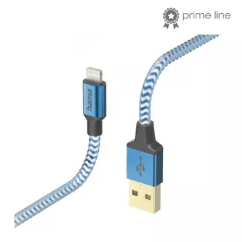 Cavo Hama Reflective 1,5 m blu Lightning a USB A 2,4 A