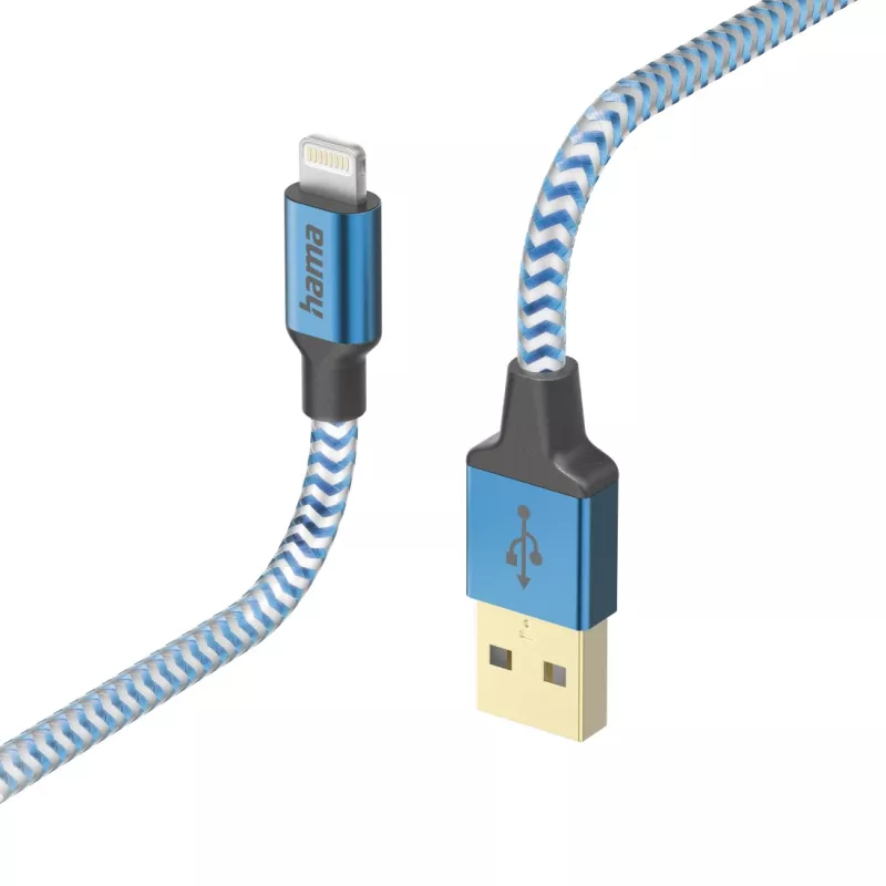Cavo Hama Reflective 1,5 m blu Lightning a USB A 2,4 A