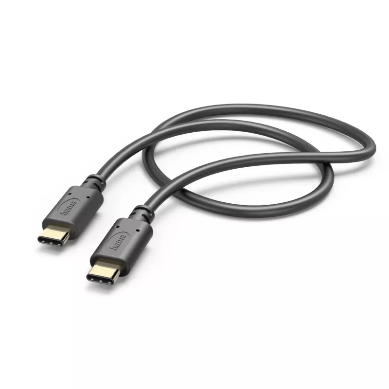 Cavo di ricarica Hama, USB-C - USB-C, 1 m, nero