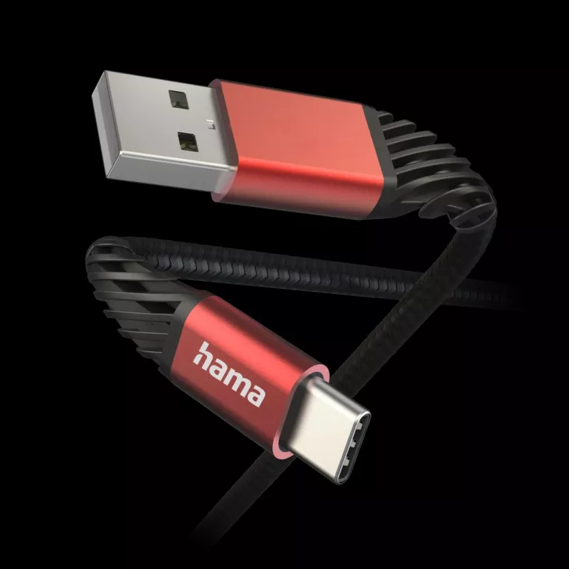 Cavo USB Hama Extreme USB 2.0 1,5 m USB A USB C nero, rosso