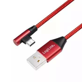Cavo USB LogiLink CU0146 USB 2.0 1 m USB A USB C rosso