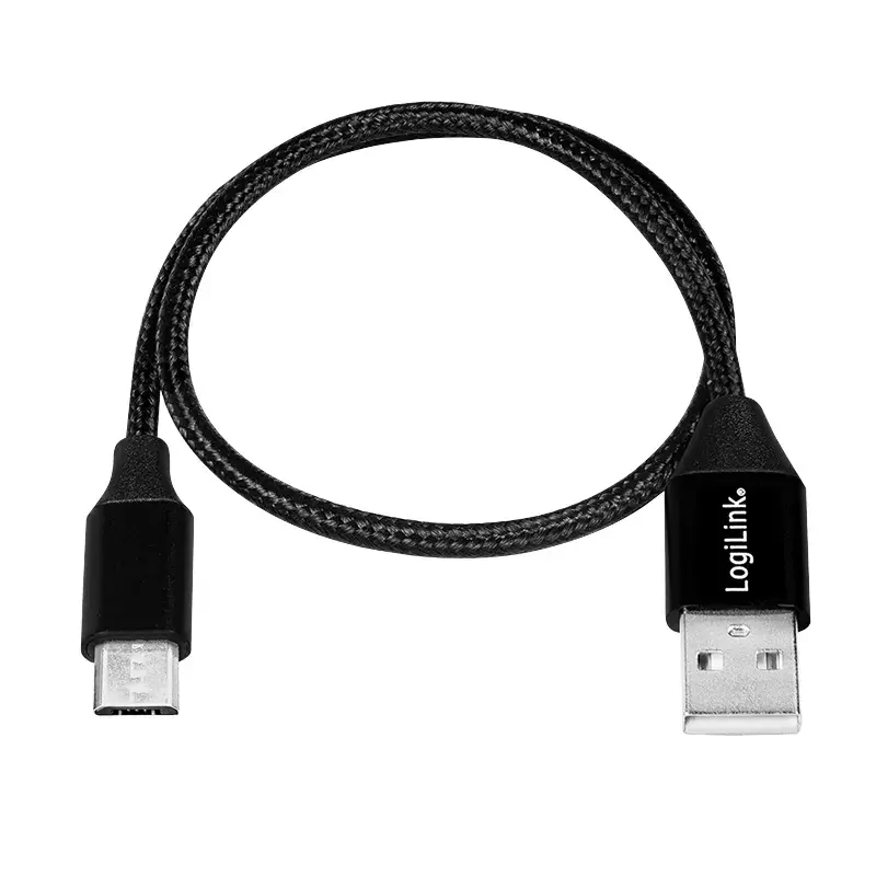 Cavo USB LogiLink CU0143 USB 2.0 0,3 m USB A Micro-USB B nero