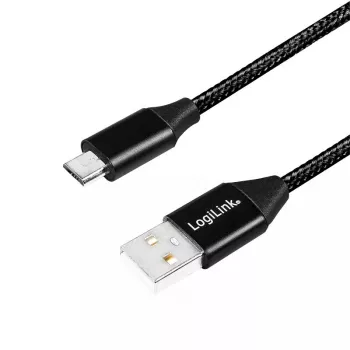 Cavo USB LogiLink CU0143 USB 2.0 0,3 m USB A Micro-USB B nero