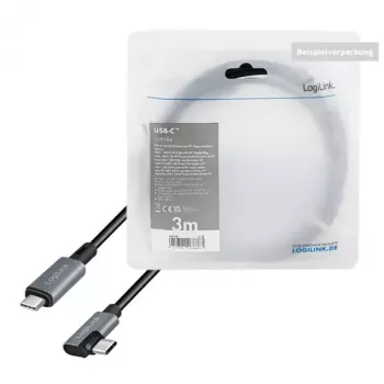 Cavo USB LogiLink CU0183 2m USB-C nero argento USB 2.0