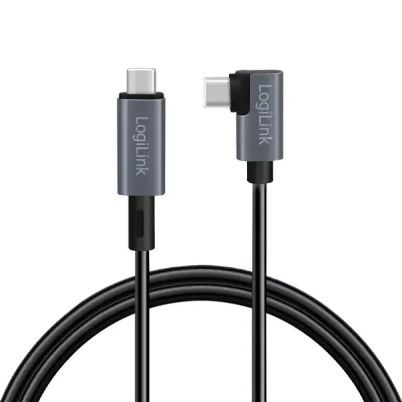 Cavo USB LogiLink CU0183 2m USB-C nero argento USB 2.0