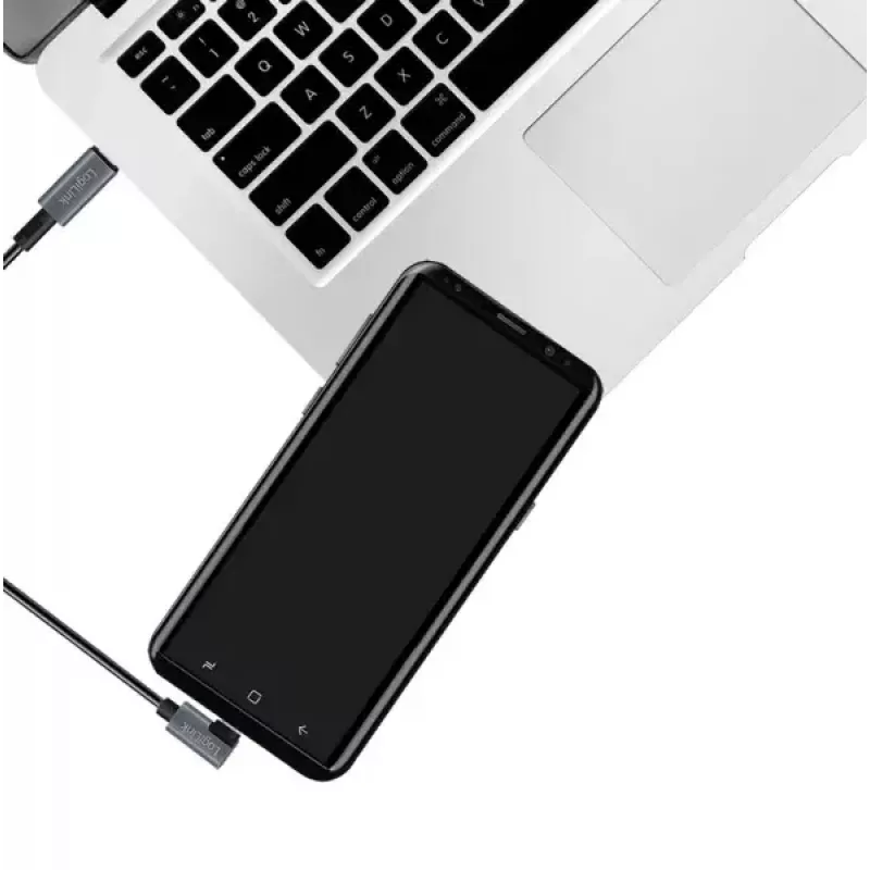 Cavo USB LogiLink CU0183 2m USB-C nero argento USB 2.0