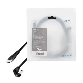 Cavo USB LogiLink CU0191 USB 2.0 2 m USB C nero