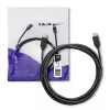 Qoltec 52352 cavo da USB-C a USB-C, USB 3.1, 5 Gbit/s, 2,5 m, nero