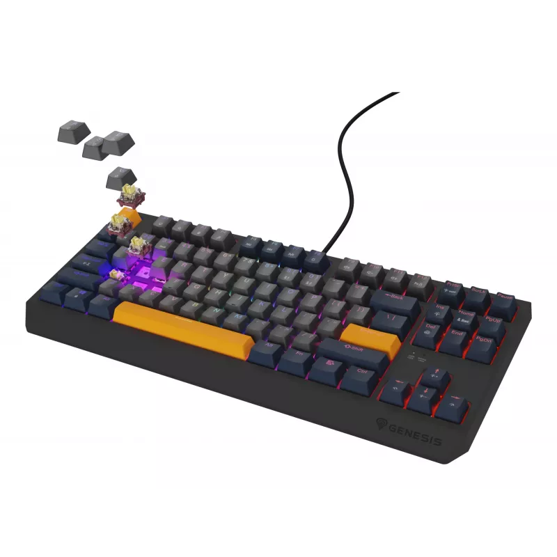 Tastiera GENESIS Thor 230 TKL gaming USB QWERTY inglese blu