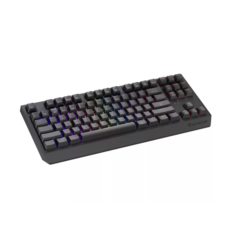 Tastiera gaming meccanica tenkeyless GENESIS Thor 230 TKL — USB, RF wireless, Bluetooth, 87 tasti QWERTY, grigio