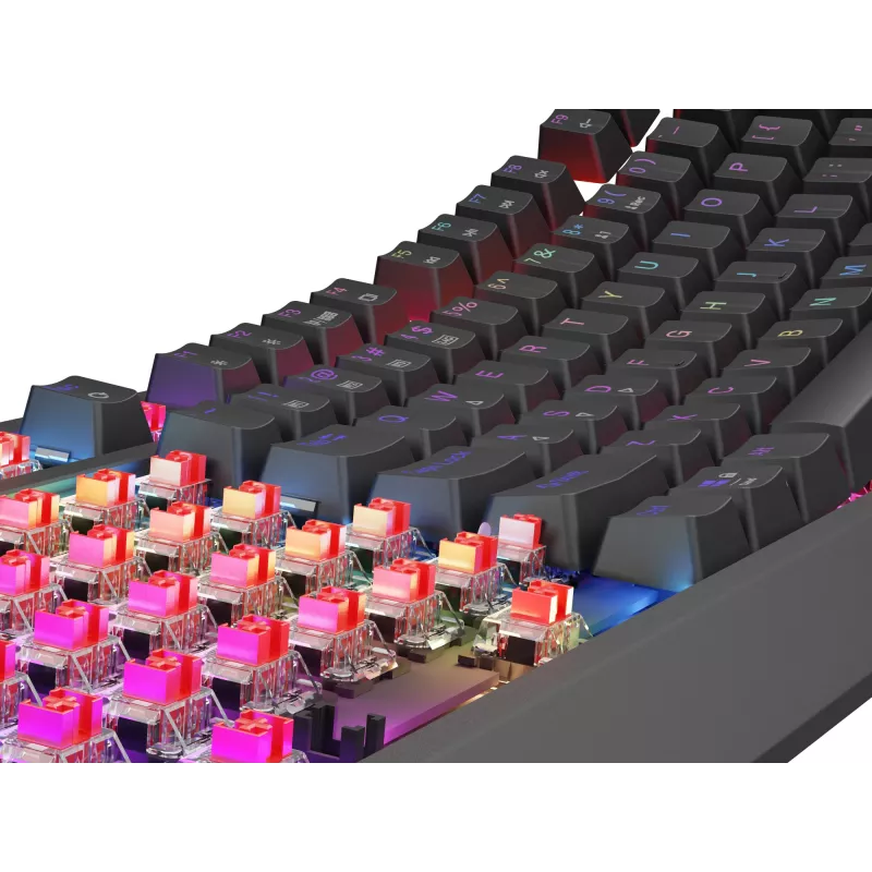 Tastiera gaming meccanica tenkeyless GENESIS Thor 230 TKL — USB, RF wireless, Bluetooth, 87 tasti QWERTY, grigio