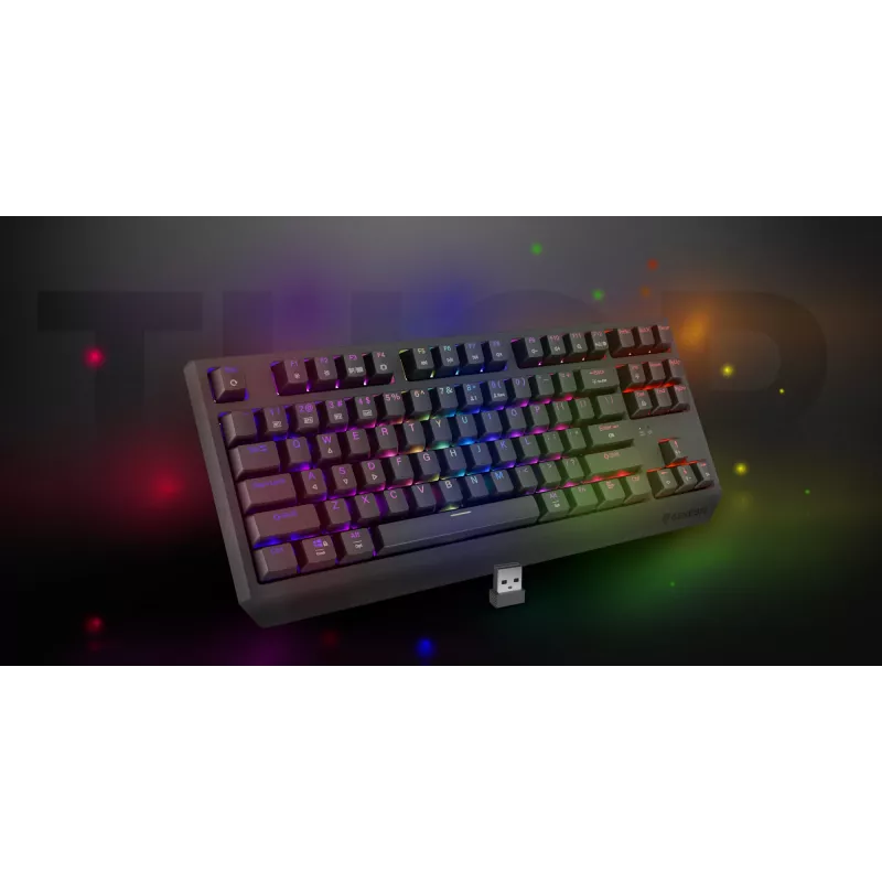 Tastiera gaming meccanica tenkeyless GENESIS Thor 230 TKL — USB, RF wireless, Bluetooth, 87 tasti QWERTY, grigio