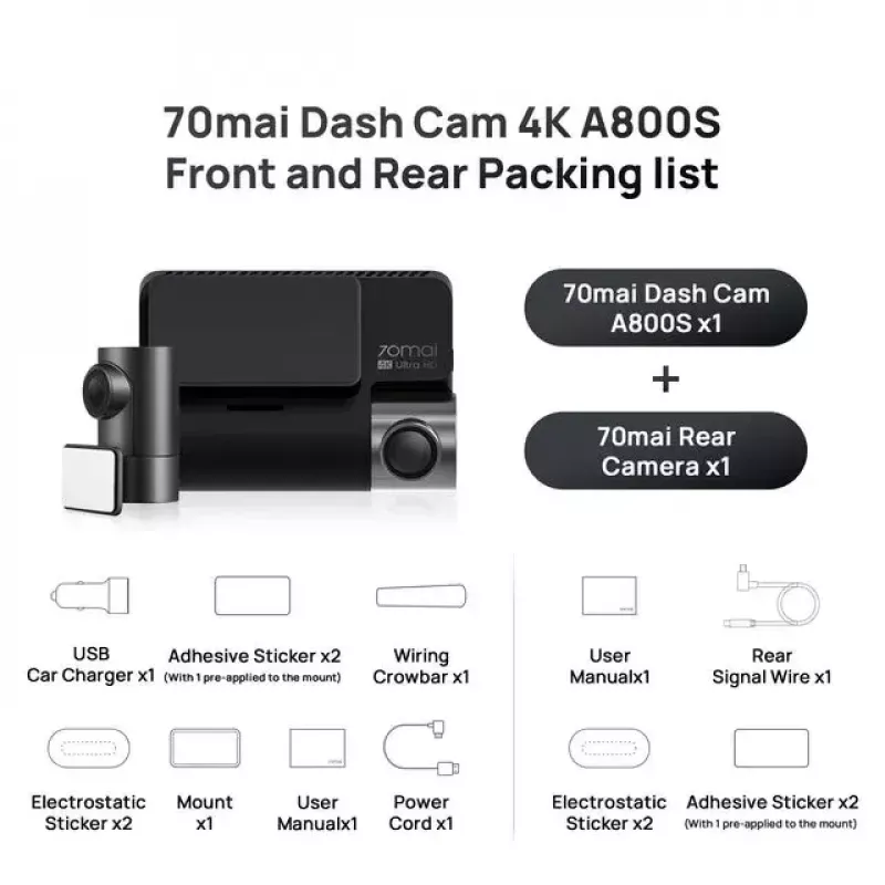 Dash cam 70mai A800S