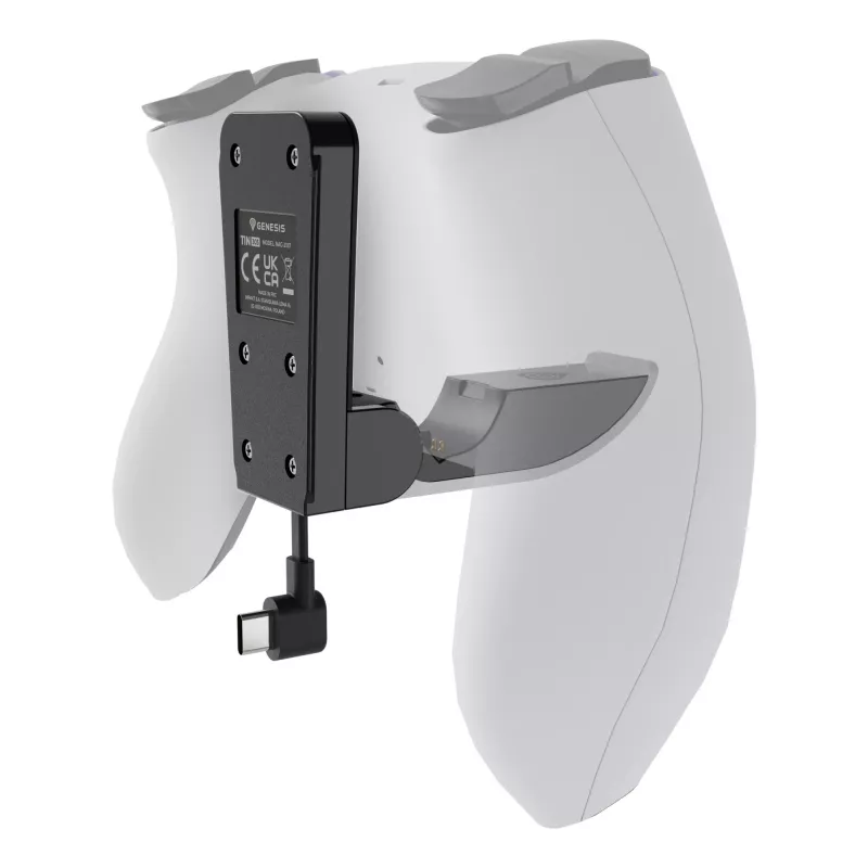 Sistema di ricarica GENESIS Tin 305 PlayStation 5 slim con filo nero bianco