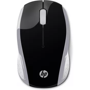 Mouse wireless HP 200 (Pike Silver), ambidestro, ottico, RF Wireless, 1000 DPI, argento