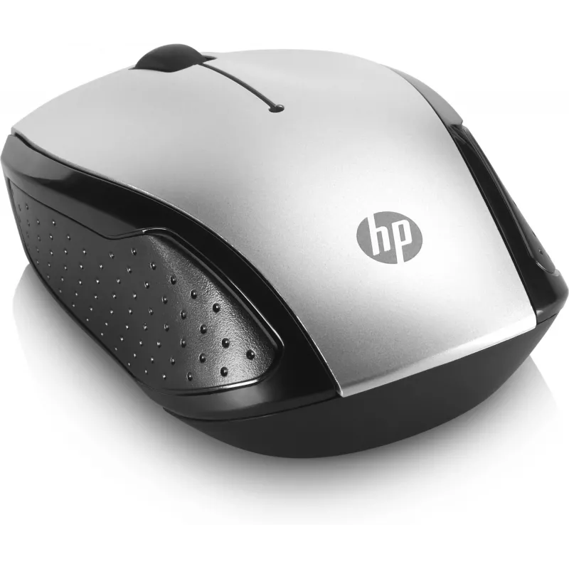 Mouse wireless HP 200 (Pike Silver), ambidestro, ottico, RF Wireless, 1000 DPI, argento