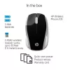 Mouse wireless HP 200 (Pike Silver), ambidestro, ottico, RF Wireless, 1000 DPI, argento