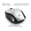 Mouse wireless HP 200 (Pike Silver), ambidestro, ottico, RF Wireless, 1000 DPI, argento