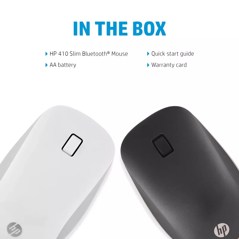 Mouse Bluetooth HP 410 sottile argento, ambidestro, Bluetooth, 2000 dpi, argento