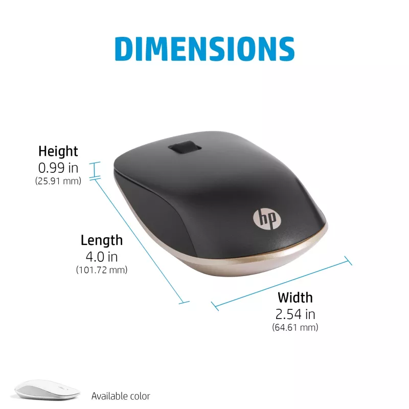 Mouse Bluetooth HP 410 sottile argento, ambidestro, Bluetooth, 2000 dpi, argento