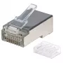 Connettore modulare RJ45 Intellinet Pro Line, Cat6, STP, 3 punte, per conduttori massivi e flessibili, contatti placcati oro 50 µ, 90 pezzi