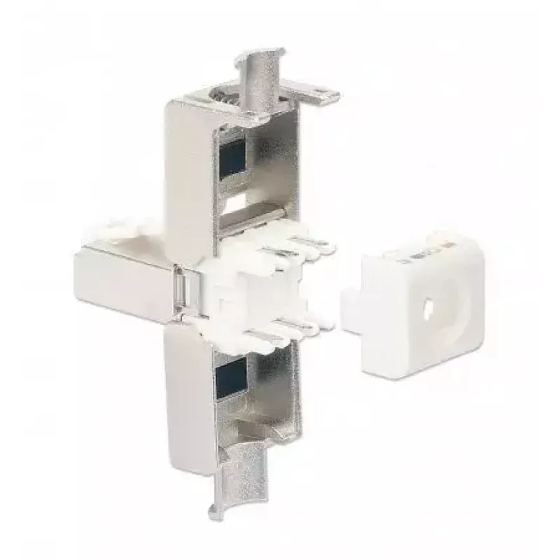 Connettore modulare RJ45 schermato senza attrezzi Intellinet Cat6a 10G STP con contatti placcati oro
