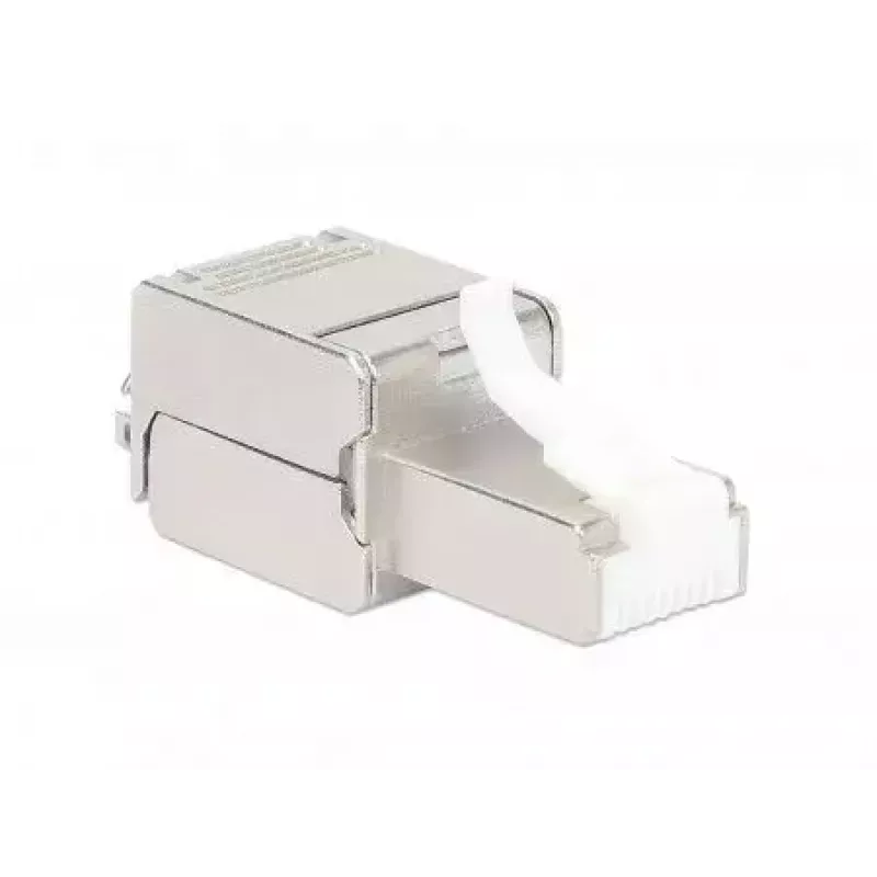Connettore modulare RJ45 schermato senza attrezzi Intellinet Cat6a 10G STP con contatti placcati oro