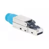 Connettore modulare RJ45 schermato senza attrezzi Intellinet Cat8.1 40G blu connettore maschio