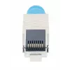Connettore modulare RJ45 schermato senza attrezzi Intellinet Cat8.1 40G blu connettore maschio