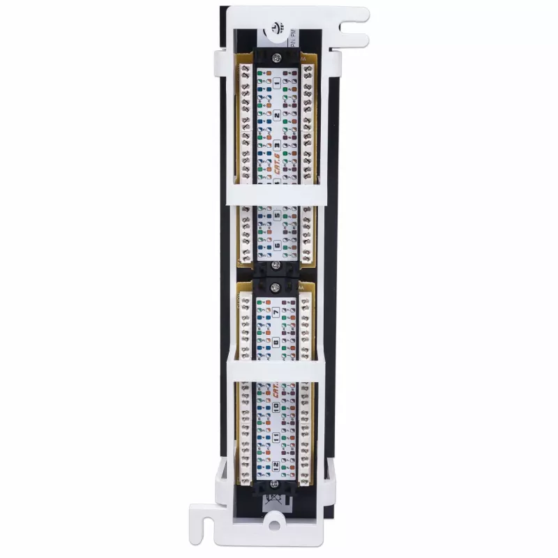 Patch panel Intellinet, Cat6, montaggio a parete, UTP, 12 porte, nero