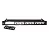 Patch panel modulare Techly 24 posti UTP con moduli estraibili 1HE nero
