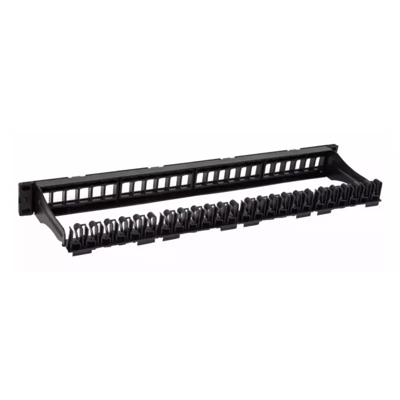 Patch panel modulare Techly 24 posti UTP con moduli estraibili 1HE nero