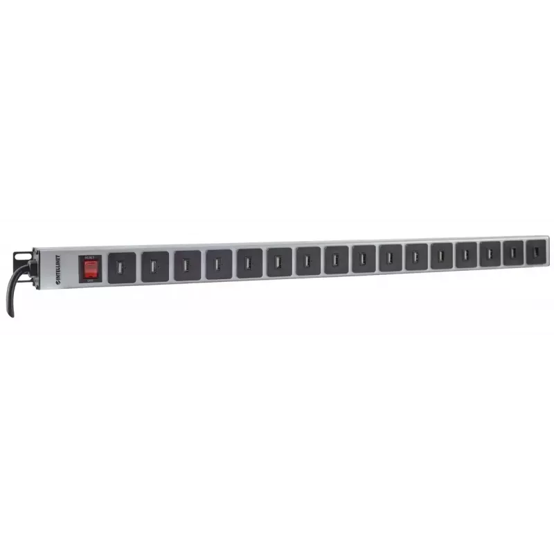 Unità di distribuzione di alimentazione Intellinet montaggio verticale su rack 16 porte USB-A