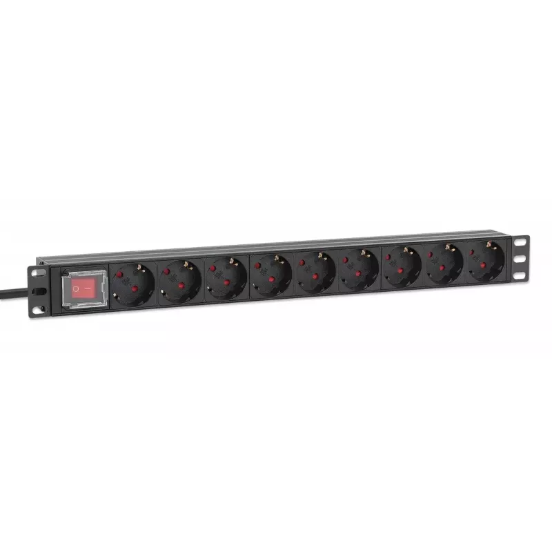 PDU Intellinet 19 pollici 1U rack 9 prese 16A on/off cavo di alimentazione 2 m